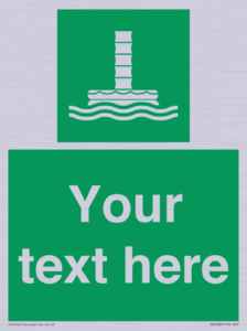 Custom sign safe condition Evacuation chute 